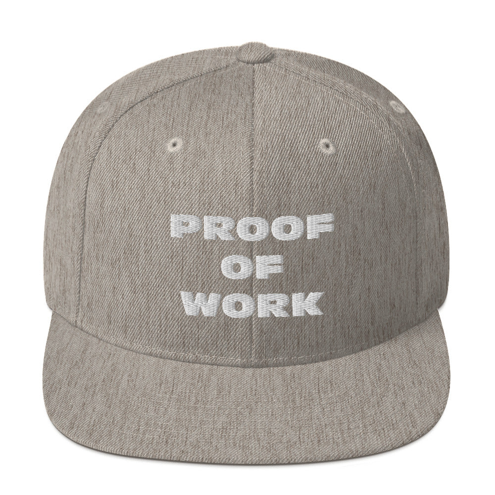 Proof of Work Structured Snapback Cap with Flat Brim