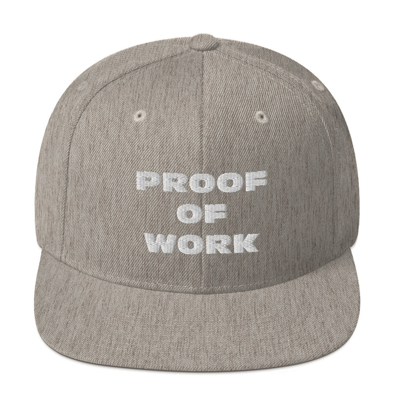 Proof of Work Structured Snapback Cap with Flat Brim