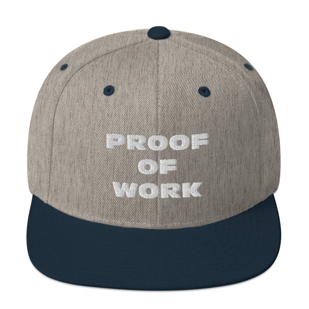 Proof of Work Structured Snapback Cap with Flat Brim