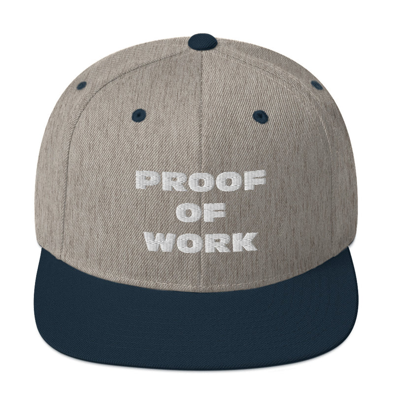 Proof of Work Structured Snapback Cap with Flat Brim