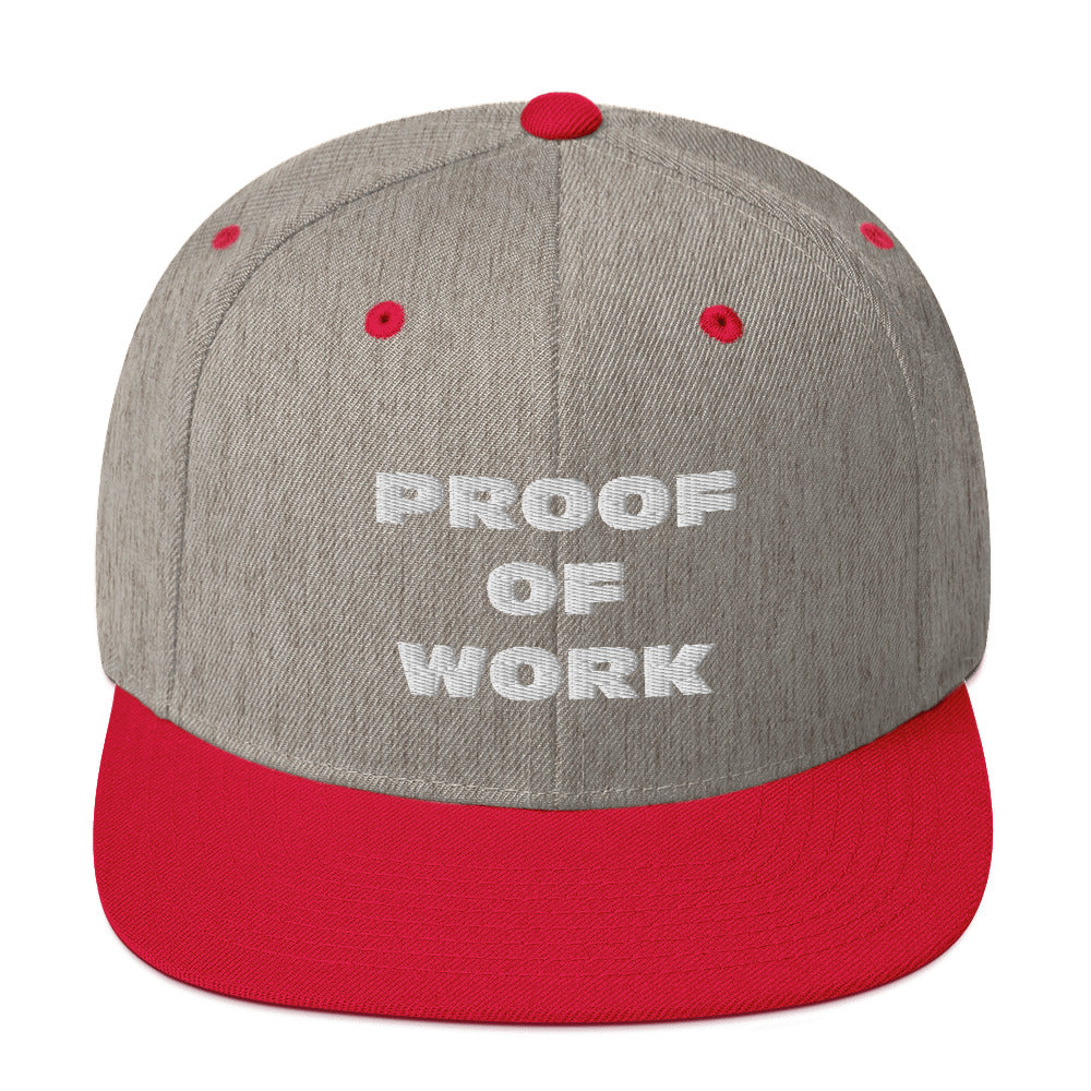 Proof of Work Structured Snapback Cap with Flat Brim