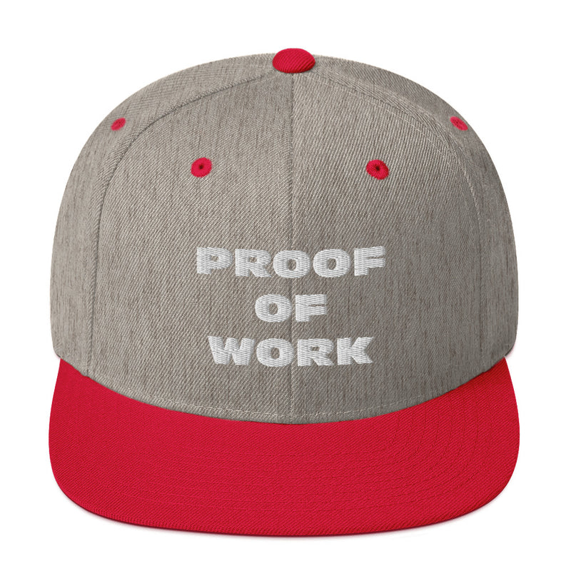 Proof of Work Structured Snapback Cap with Flat Brim
