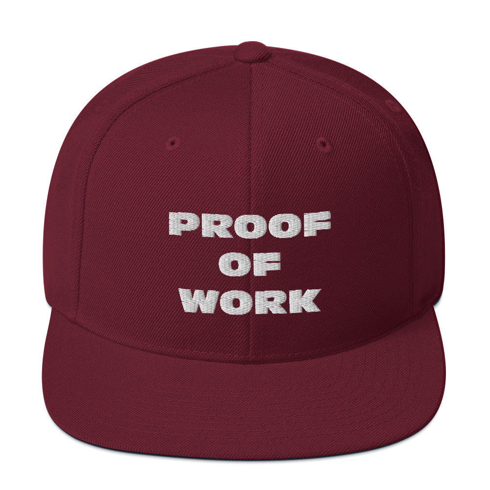 Proof of Work Structured Snapback Cap with Flat Brim