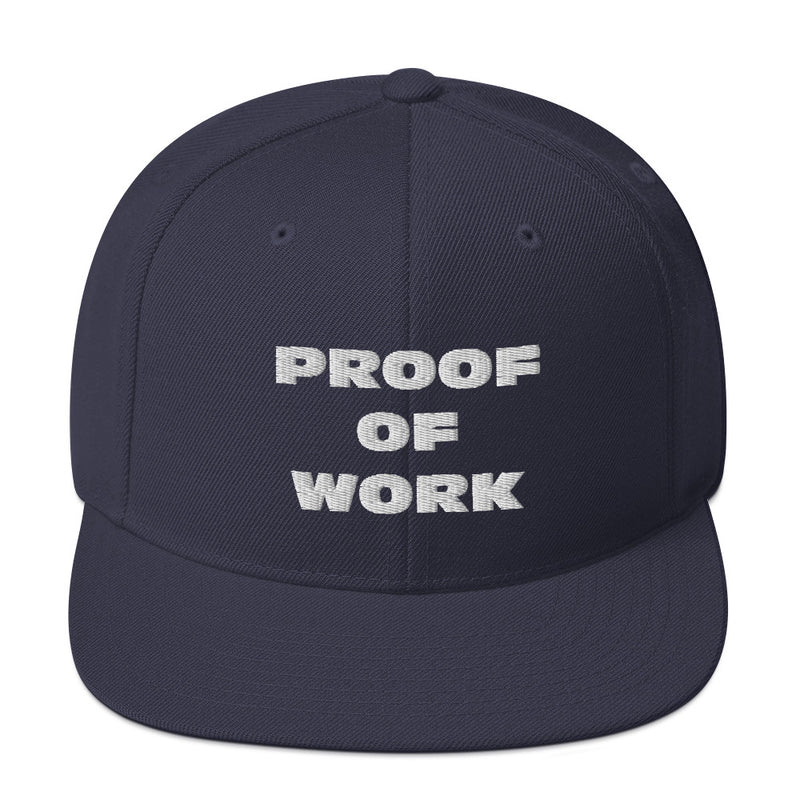 Proof of Work Structured Snapback Cap with Flat Brim