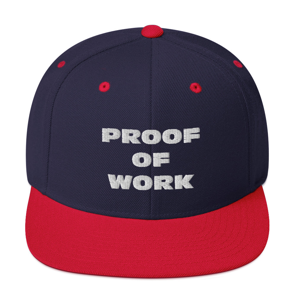 Proof of Work Structured Snapback Cap with Flat Brim