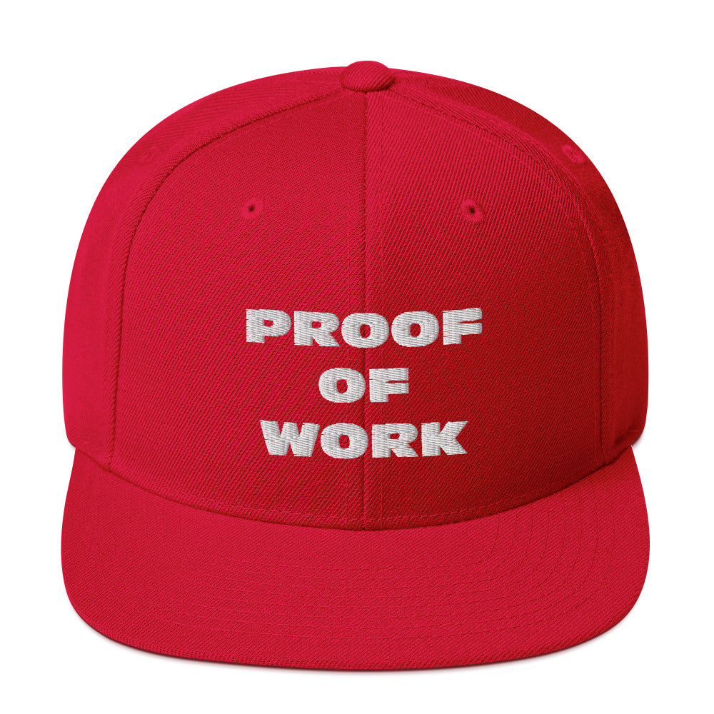 Proof of Work Structured Snapback Cap with Flat Brim