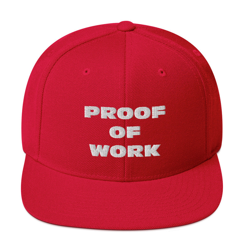Proof of Work Structured Snapback Cap with Flat Brim