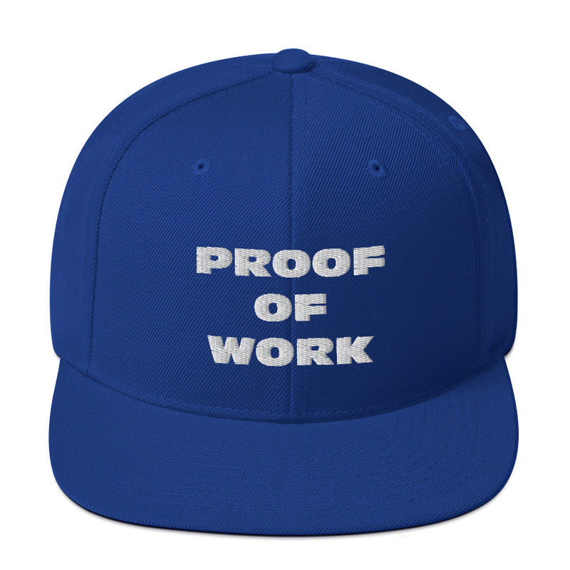 Proof of Work Structured Snapback Cap with Flat Brim