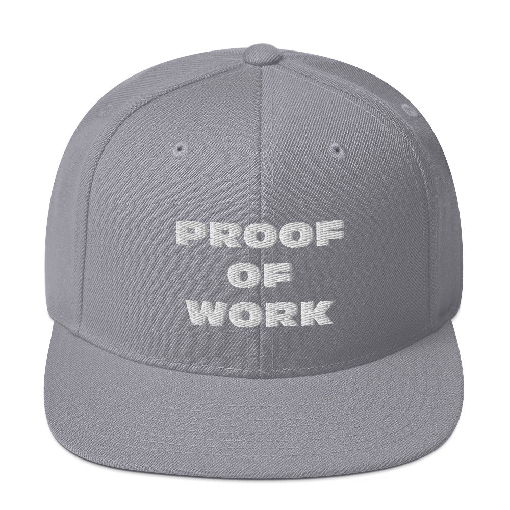 Proof of Work Structured Snapback Cap with Flat Brim