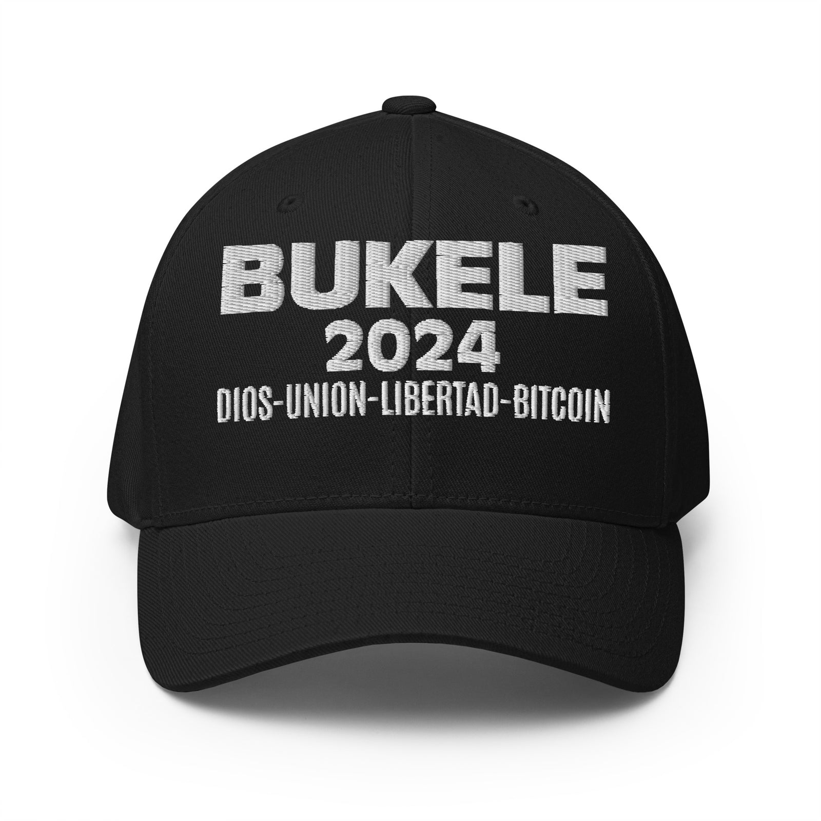 Bukele 2024 Structured Flexfit Full Baseball Cap with Curved Brim