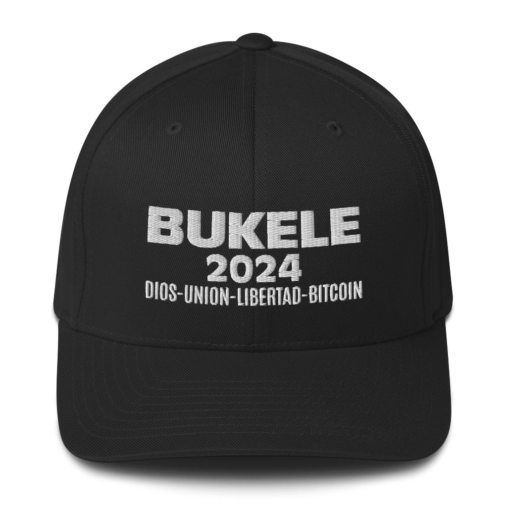 Bukele 2024 Structured Flexfit Full Baseball Cap with Curved Brim