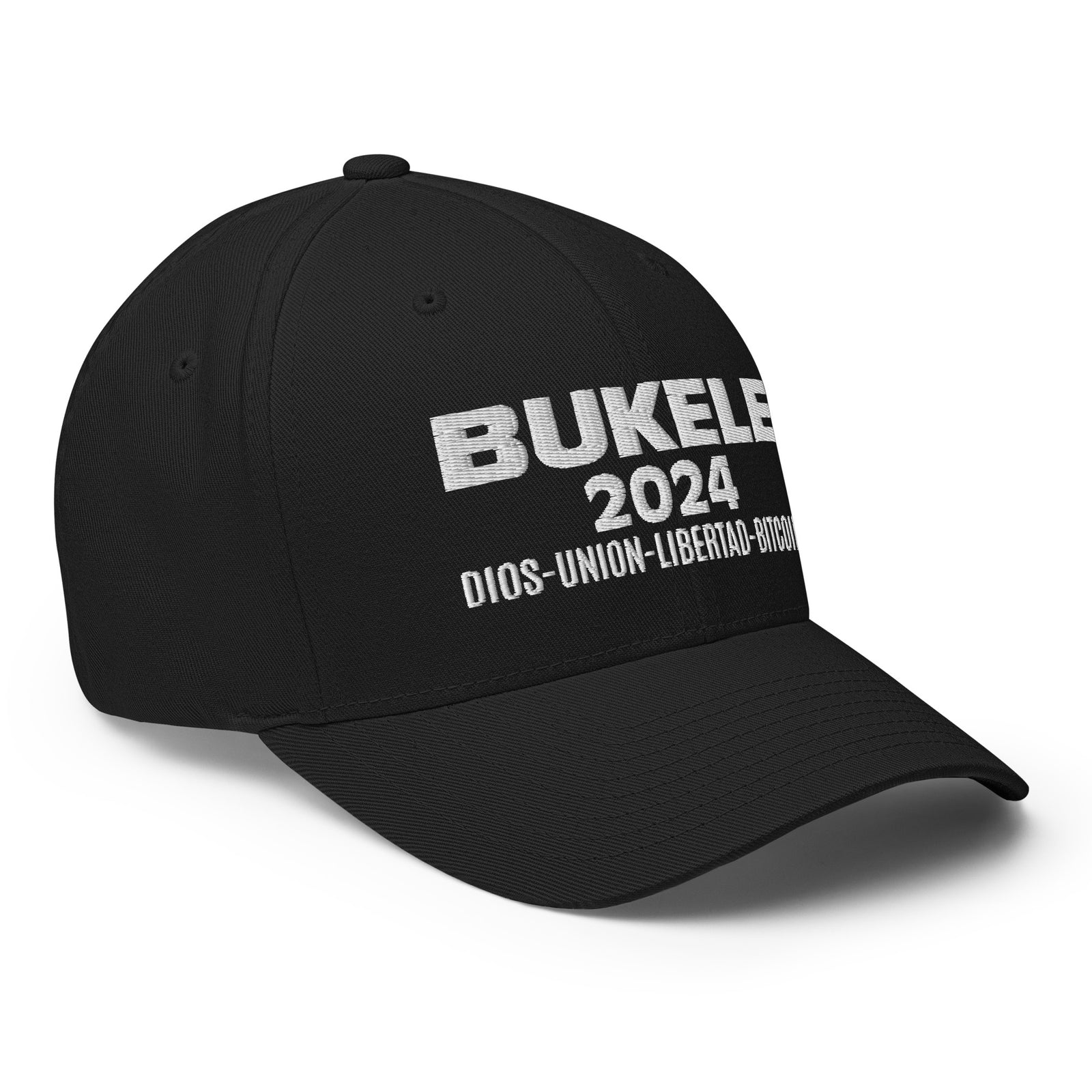 Bukele 2024 Structured Flexfit Full Baseball Cap with Curved Brim