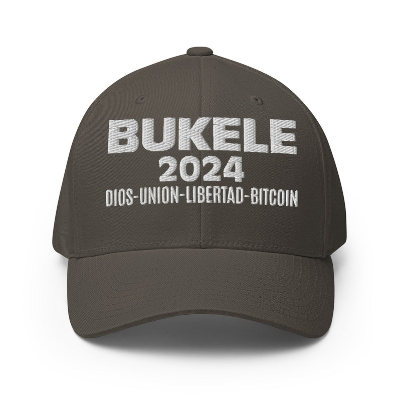 Bukele 2024 Structured Flexfit Full Baseball Cap with Curved Brim