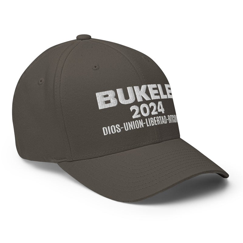 Bukele 2024 Structured Flexfit Full Baseball Cap with Curved Brim