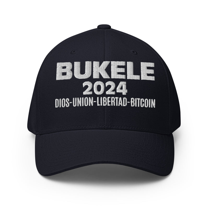 Bukele 2024 Structured Flexfit Full Baseball Cap with Curved Brim