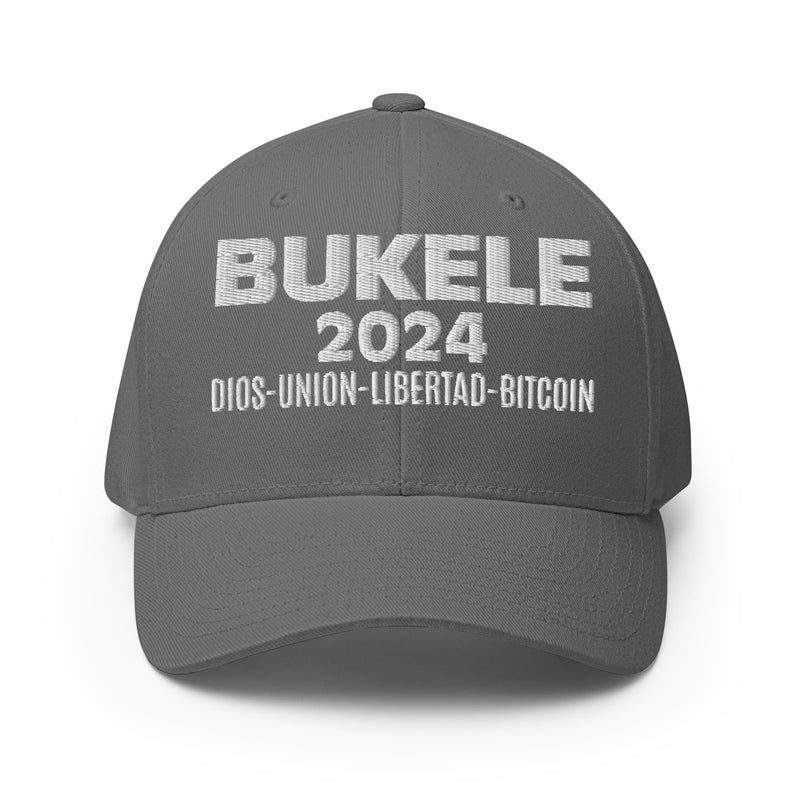Bukele 2024 Structured Flexfit Full Baseball Cap with Curved Brim