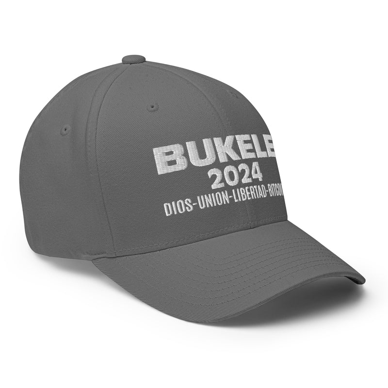 Bukele 2024 Structured Flexfit Full Baseball Cap with Curved Brim