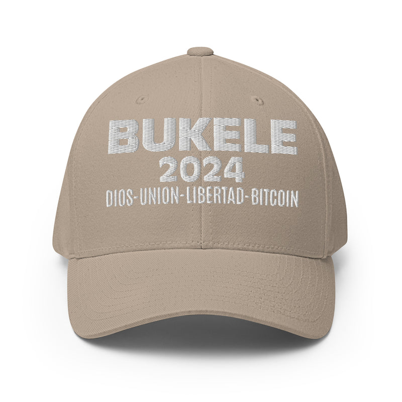 Bukele 2024 Structured Flexfit Full Baseball Cap with Curved Brim