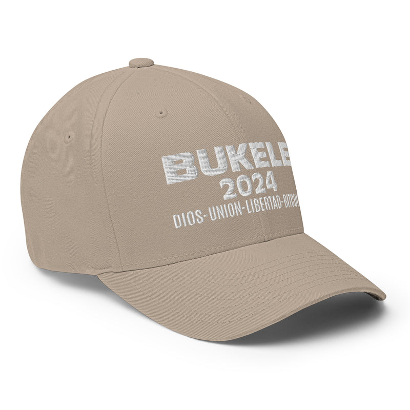 Bukele 2024 Structured Flexfit Full Baseball Cap with Curved Brim