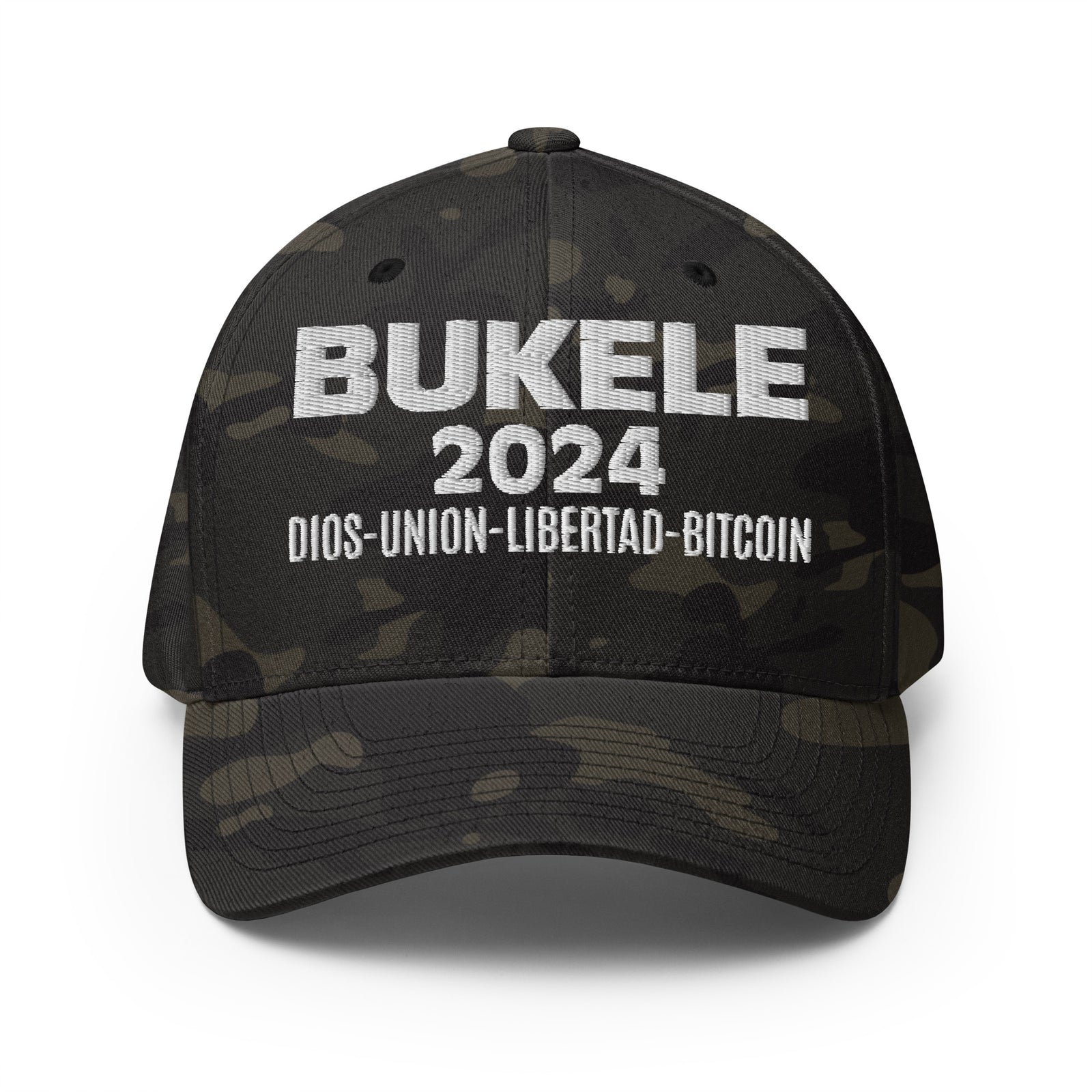 Bukele 2024 Structured Flexfit Full Baseball Cap with Curved Brim