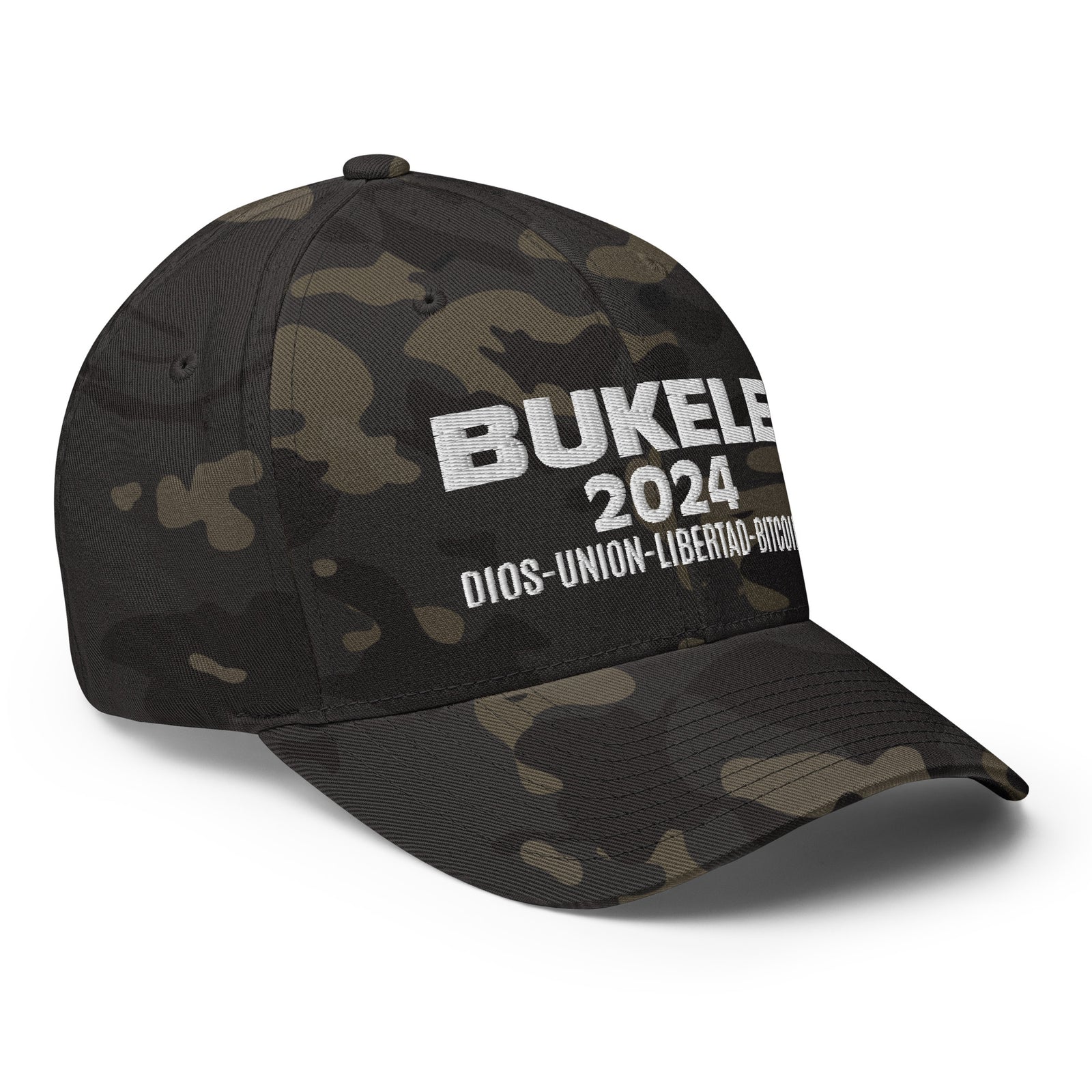 Bukele 2024 Structured Flexfit Full Baseball Cap with Curved Brim
