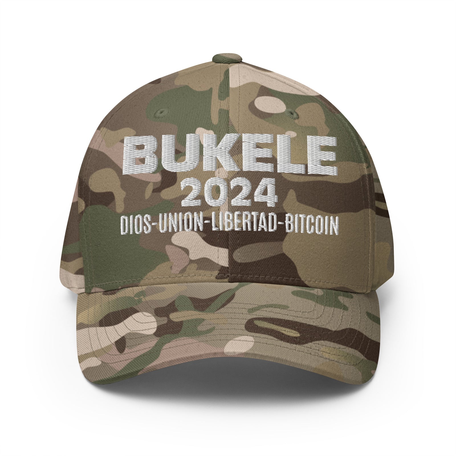 Bukele 2024 Structured Flexfit Full Baseball Cap with Curved Brim