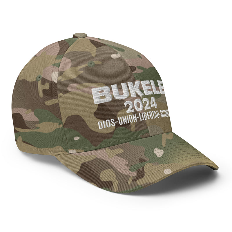 Bukele 2024 Structured Flexfit Full Baseball Cap with Curved Brim