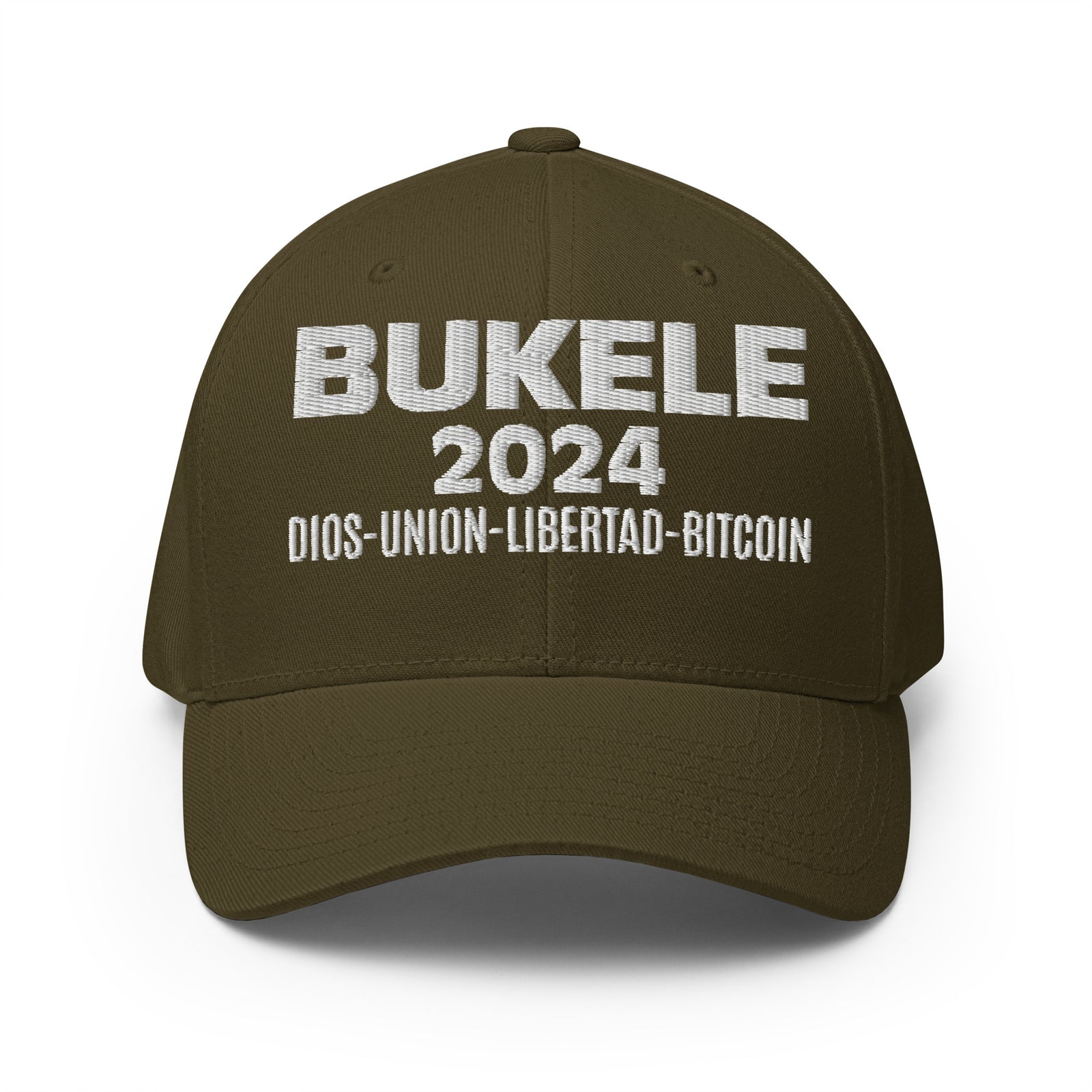 Bukele 2024 Structured Flexfit Full Baseball Cap with Curved Brim
