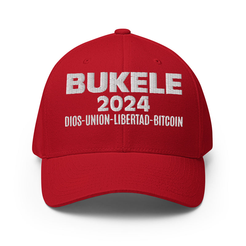 Bukele 2024 Structured Flexfit Full Baseball Cap with Curved Brim