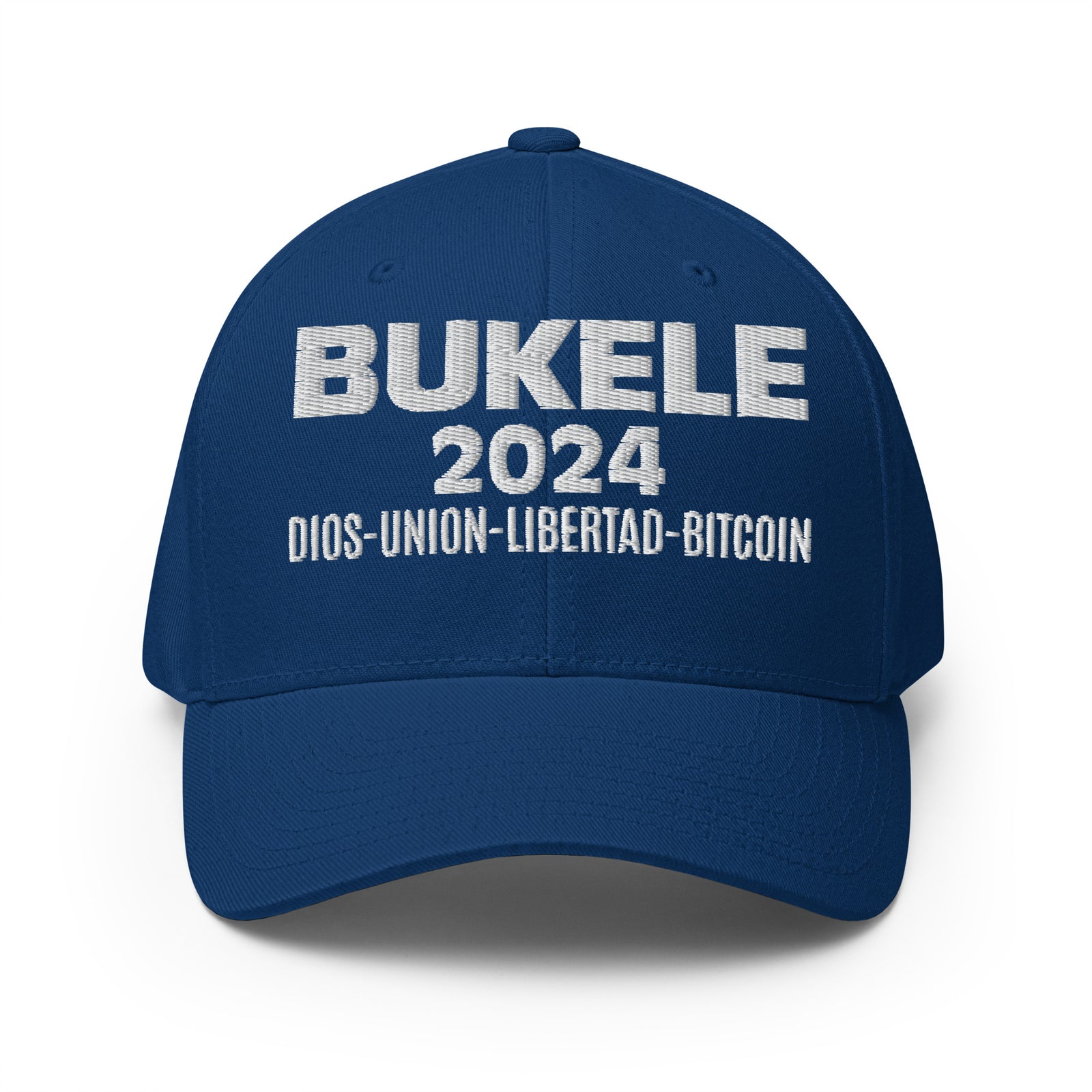 Bukele 2024 Structured Flexfit Full Baseball Cap with Curved Brim