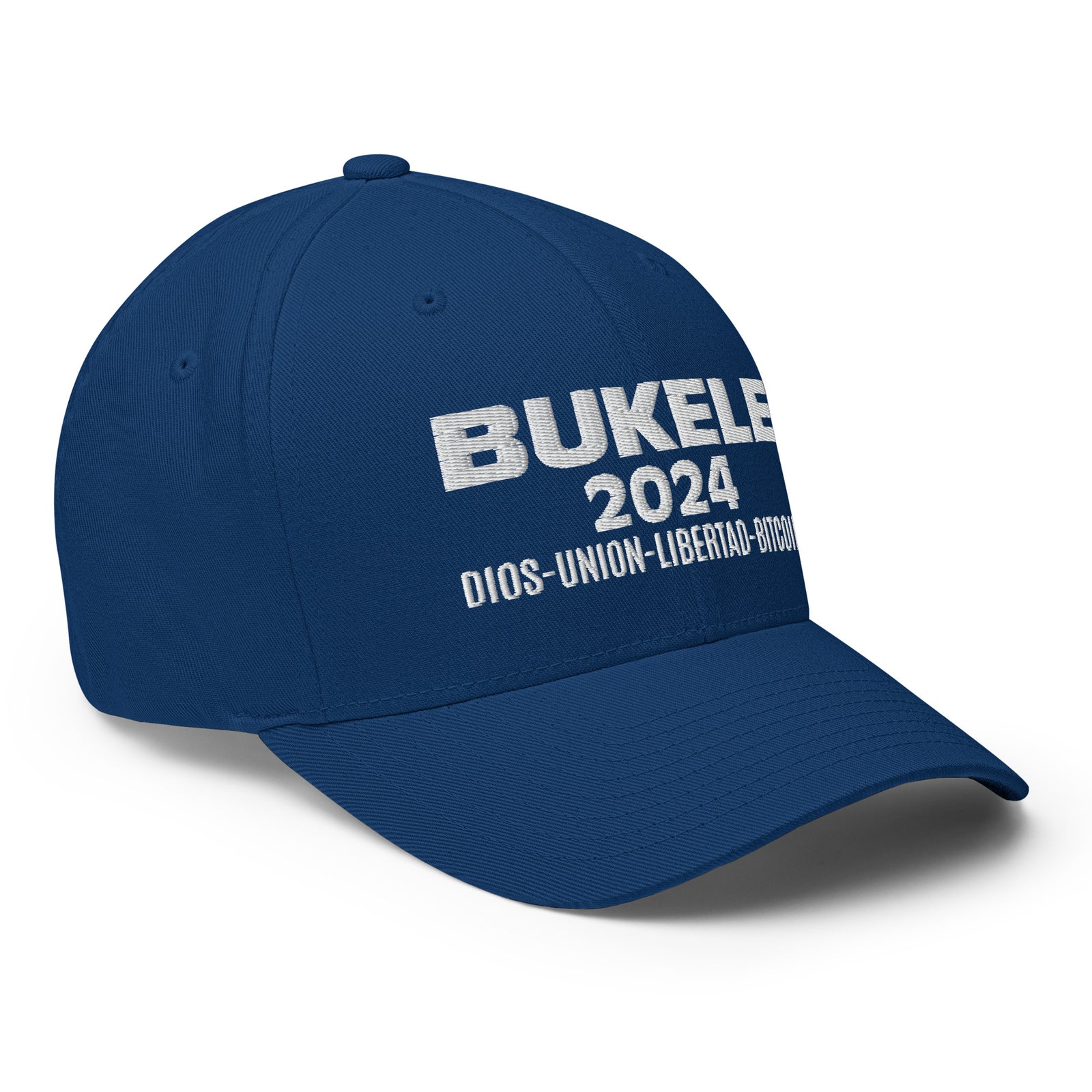 Bukele 2024 Structured Flexfit Full Baseball Cap with Curved Brim