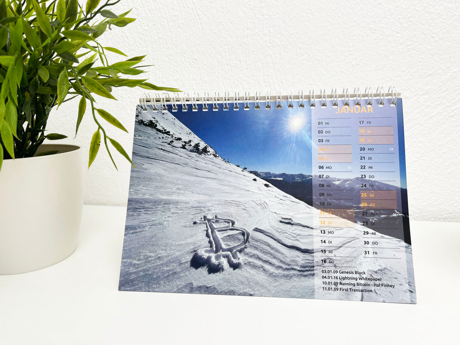 Desk Bitcoin Photo Calendar (2025)