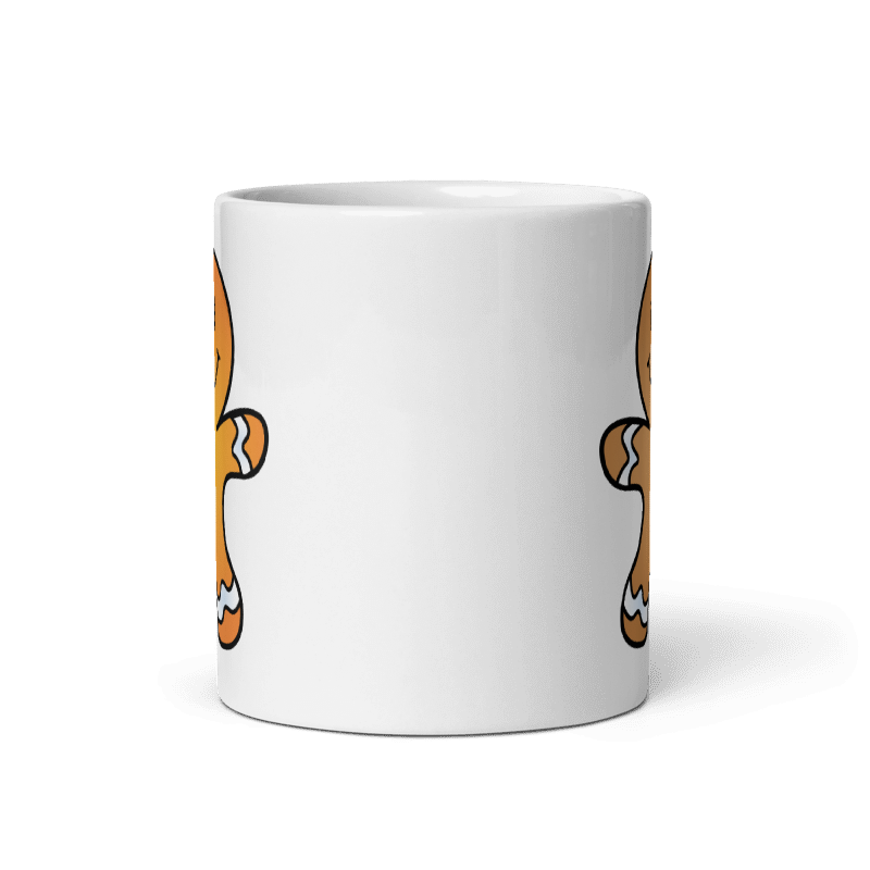 Bitcoin Christmas Gingerbread White Glossy Mug