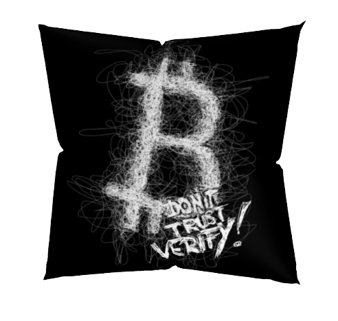 KaffeeSATS | Don't Trust Verify! | Premium Pillow Case