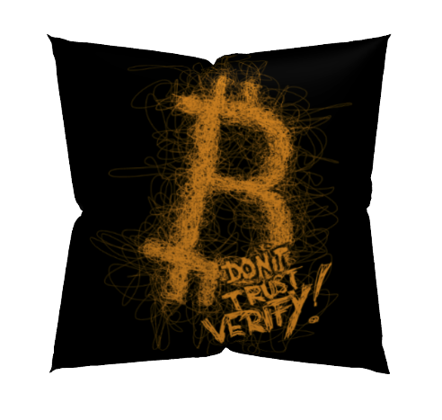 KaffeeSATS | Don't Trust Verify! | Premium Pillow Case