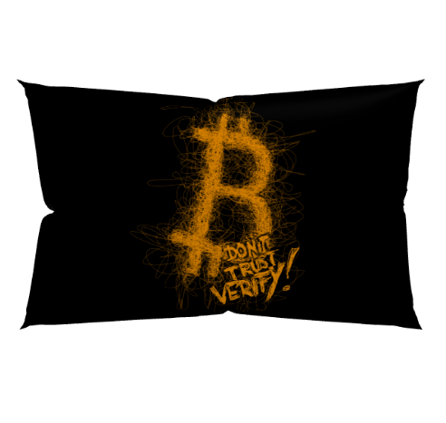 KaffeeSATS | Don't Trust Verify! | Premium Pillow Case