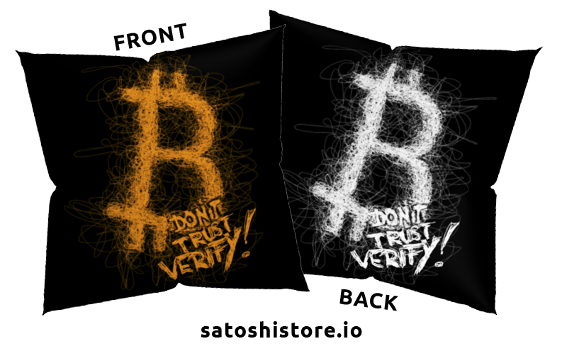 KaffeeSATS | Don't Trust Verify! | Premium Pillow Case