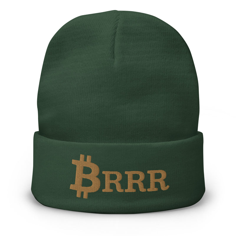 Bitcoin Brrr Embroidered Beanie