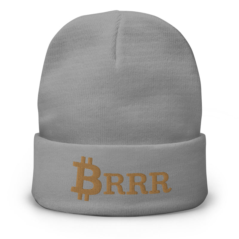 Bitcoin Brrr Embroidered Beanie