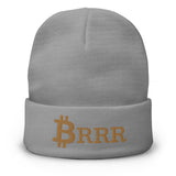 Bitcoin Brrr Embroidered Beanie