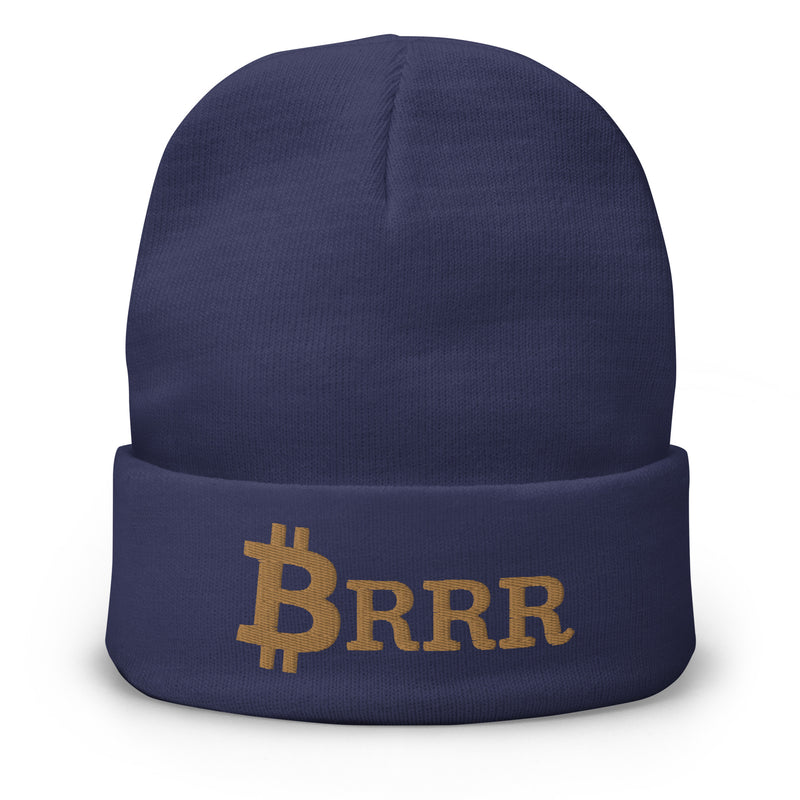 Bitcoin Brrr Embroidered Beanie