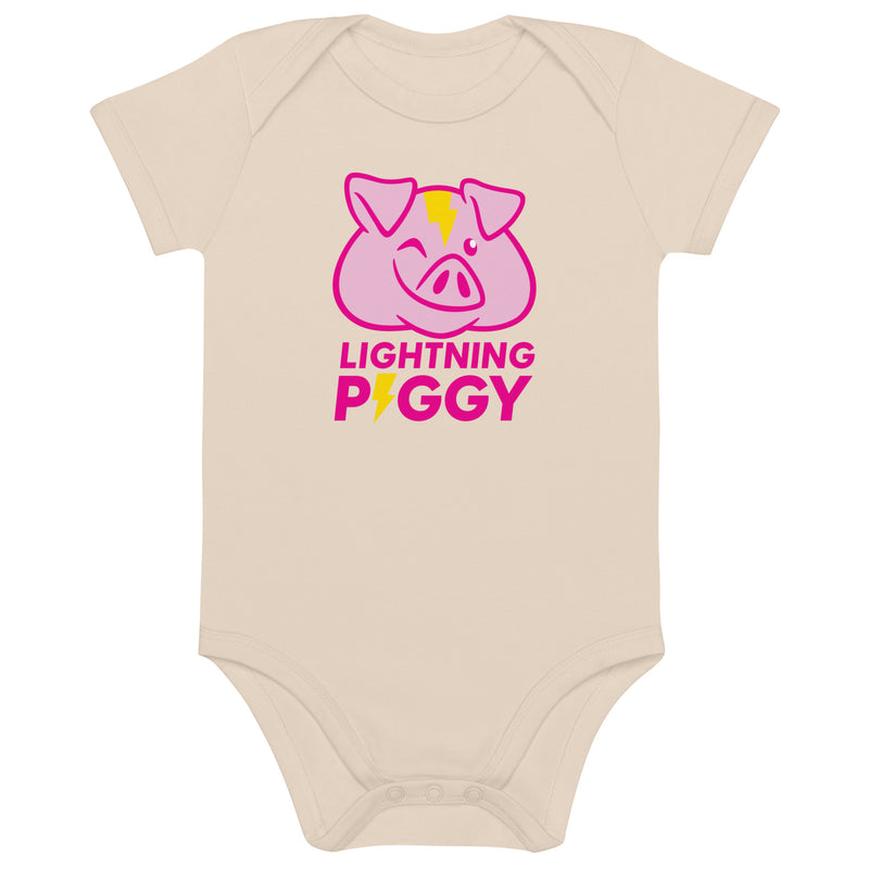 Lightning Piggy Organic Cotton Baby Bodysuit