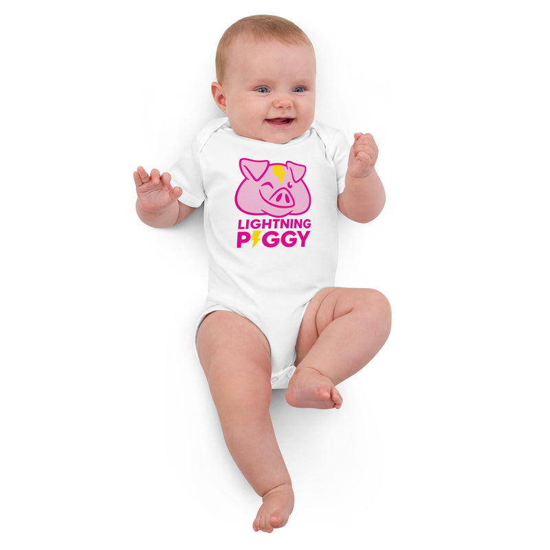 Lightning Piggy Organic Cotton Baby Bodysuit