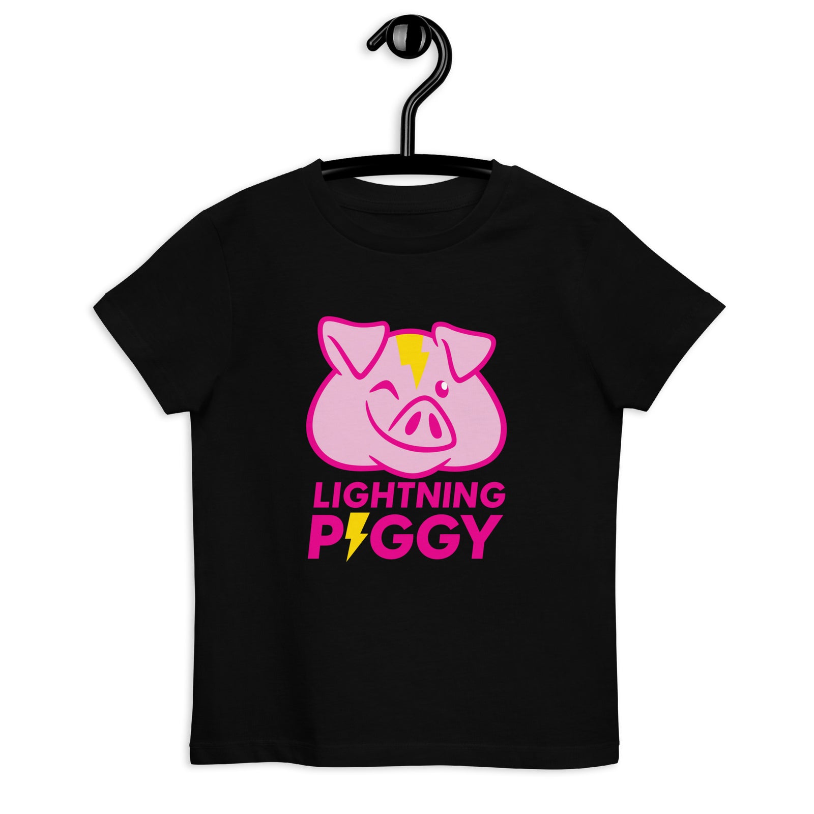 Lightning Piggy Organic Cotton Kids Bitcoin T-Shirt