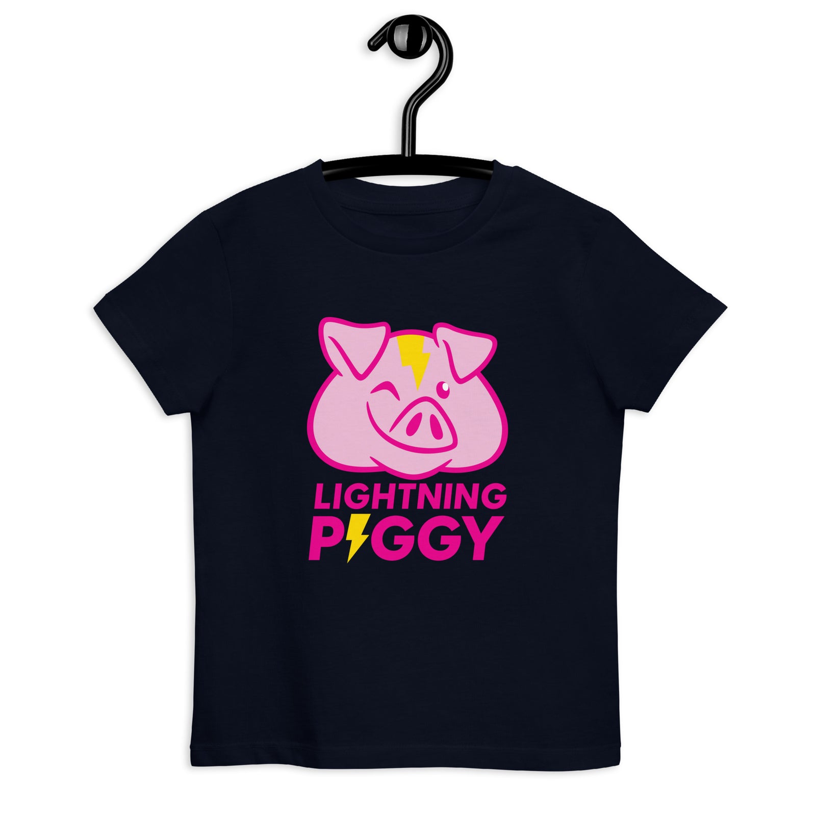 Lightning Piggy Organic Cotton Kids Bitcoin T-Shirt