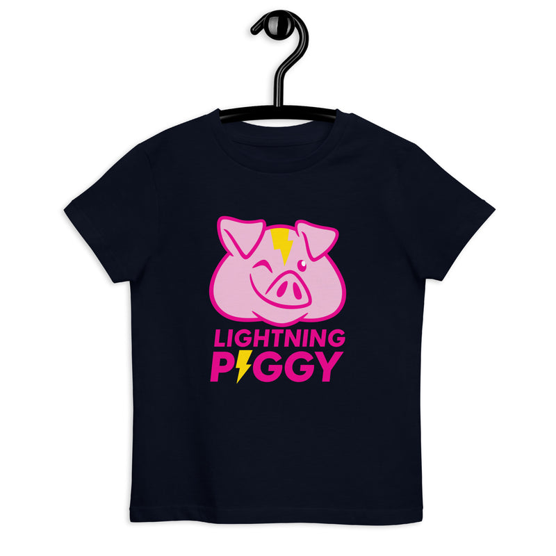 Lightning Piggy Organic Cotton Kids Bitcoin T-Shirt