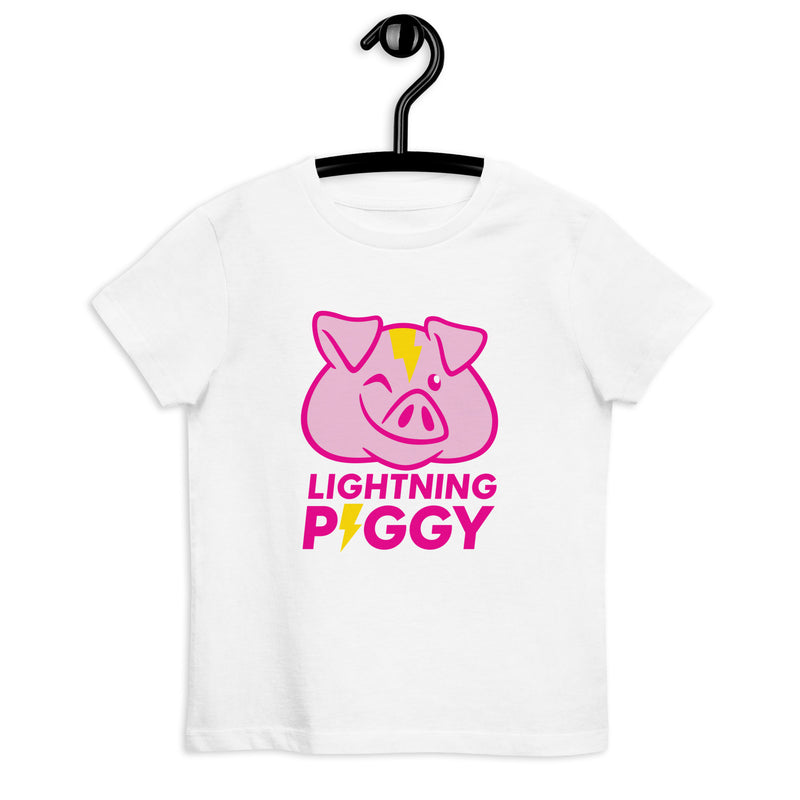 Lightning Piggy Organic Cotton Kids Bitcoin T-Shirt