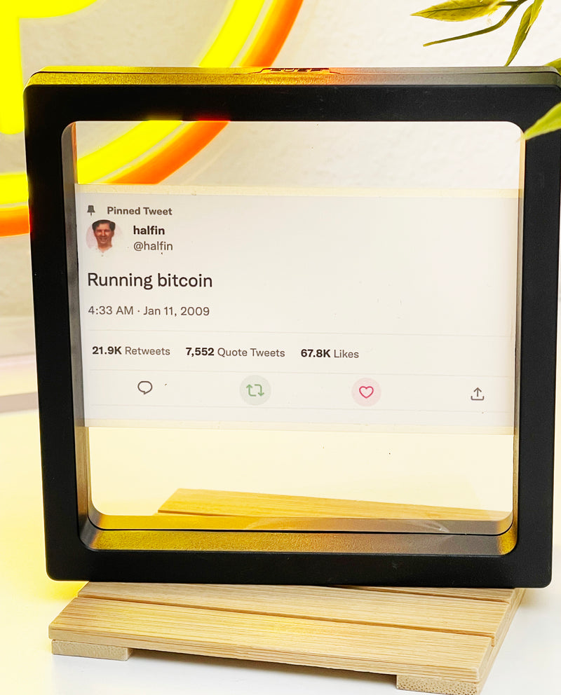 Hal Finney "Running Bitcoin" Iconic Design Sticker