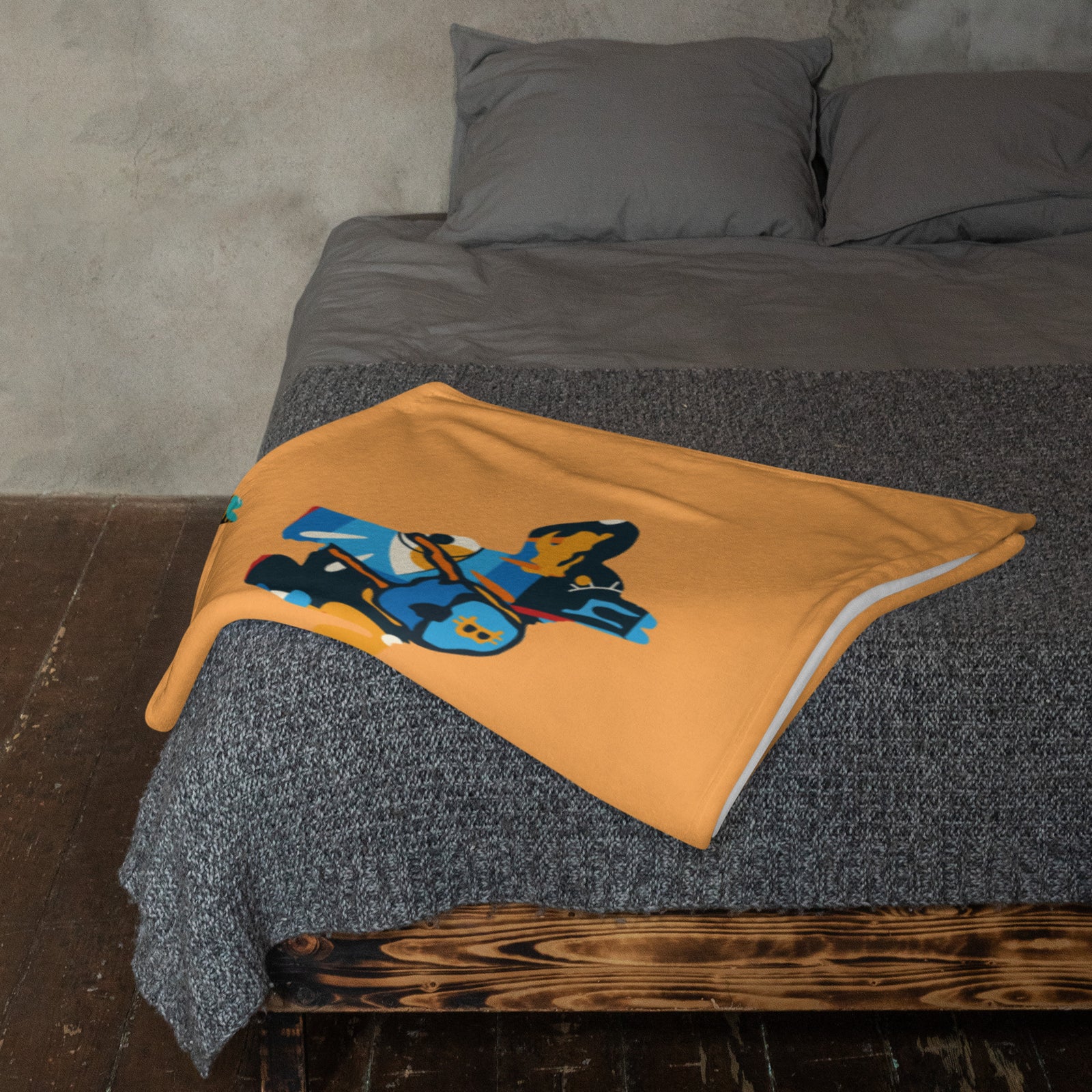 Bullybursti | Throw Blanket | Orange