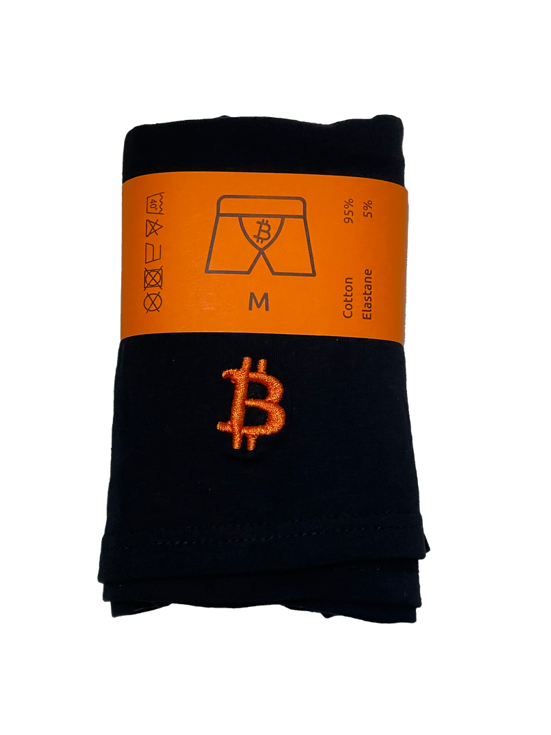 Men’s Underwear with Embroidered Bitcoin Symbol – Comfort Meets Crypto Style
